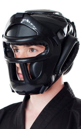 Dax casco protettivo con maschera Fight, nero