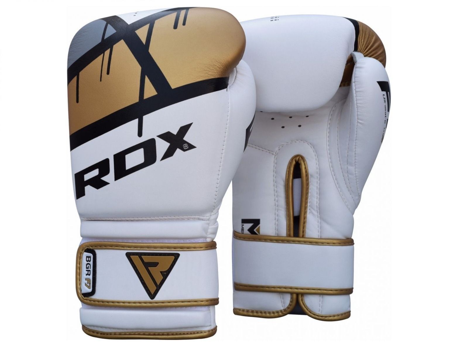 Guanti da boxe RDX F7, bianco-oro