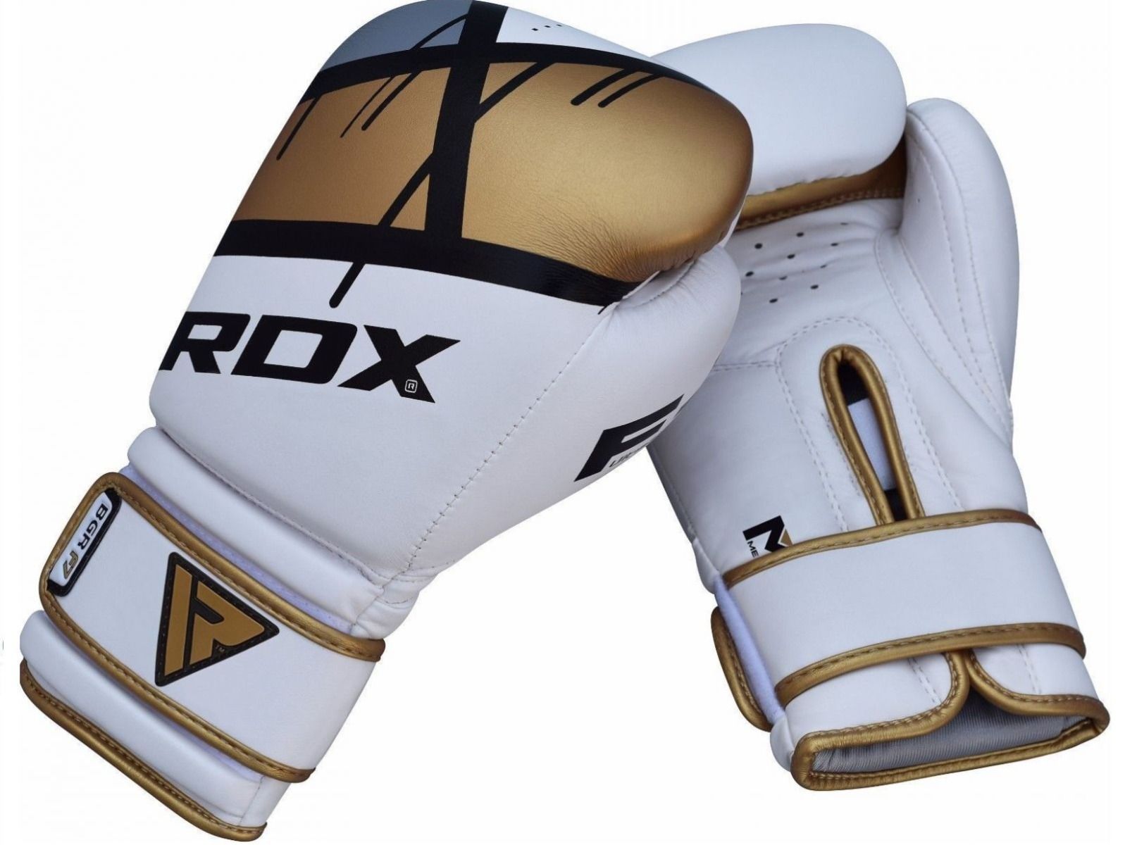 Guanti da boxe RDX F7, bianco-oro
