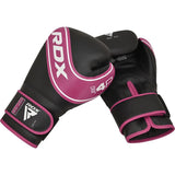 Guantoni da boxe per bambini RDX, rosa e nero