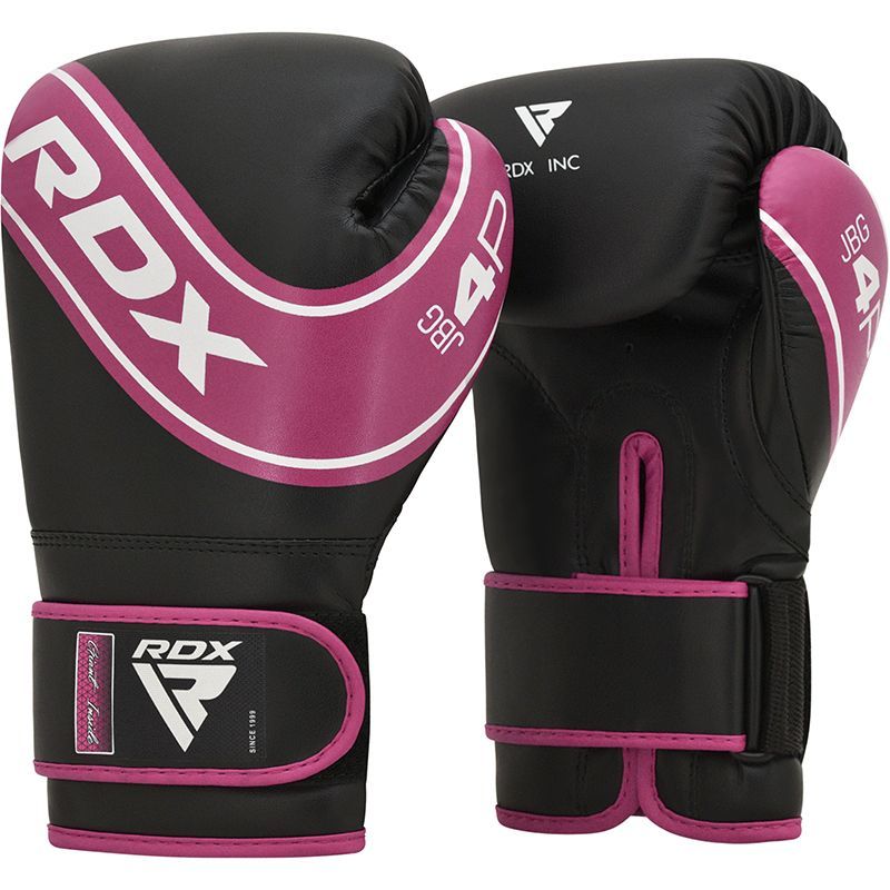Guantoni da boxe per bambini RDX, rosa e nero