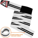Fasce per ginocchia RDX PLUS, bianco-nero