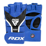Guanti da grappling RDX Aura plus T-17, blu-neri