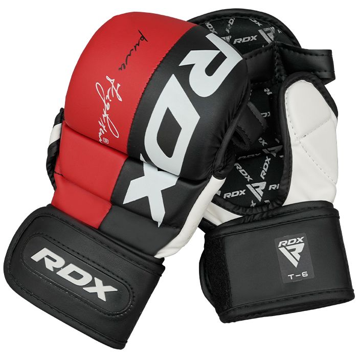 Guanti da sparring MMA RDX T6, rosso-nero