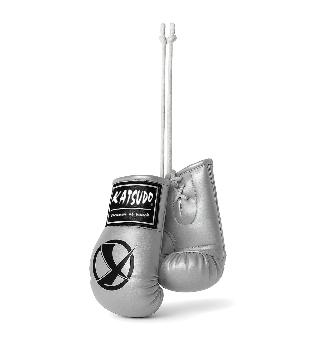 Katsudo miniatura guantoni da boxe Miniglo 2.0, argento