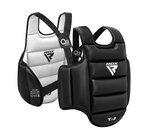 RDX protezione torace karate double face, nero-bianco