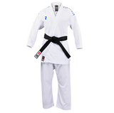 Fight Art KA kimono Sempai WKF 120g, caratteri blu