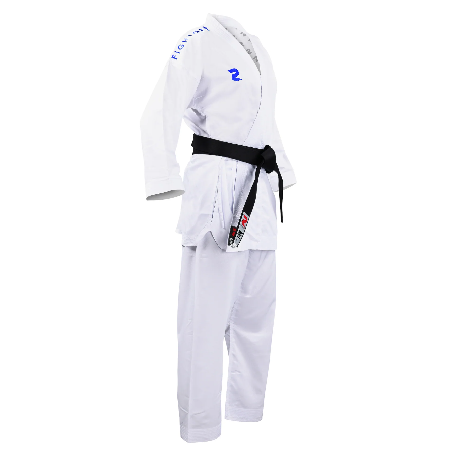 Fight Art KA kimono Sempai WKF 120g, caratteri blu