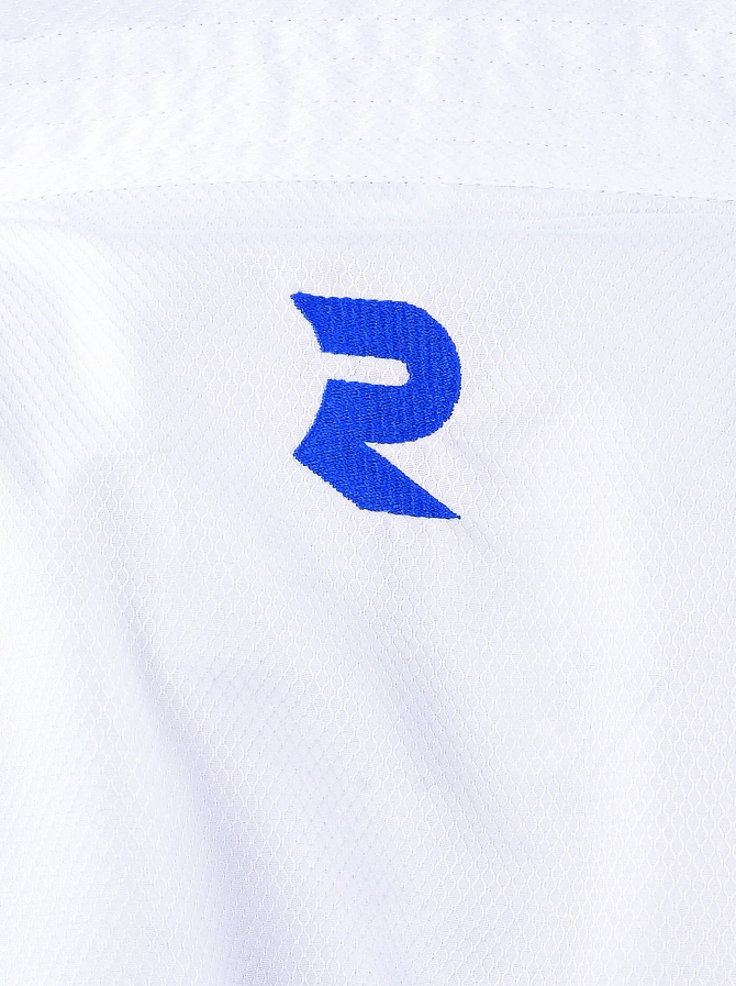 Fight Art KA kimono Sempai WKF 120g, caratteri blu