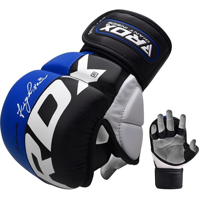 Guanti da sparring MMA RDX T6, blu-neri