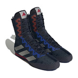 Adidas scarpe da boxe HOG 4, blu scuro-rosso 