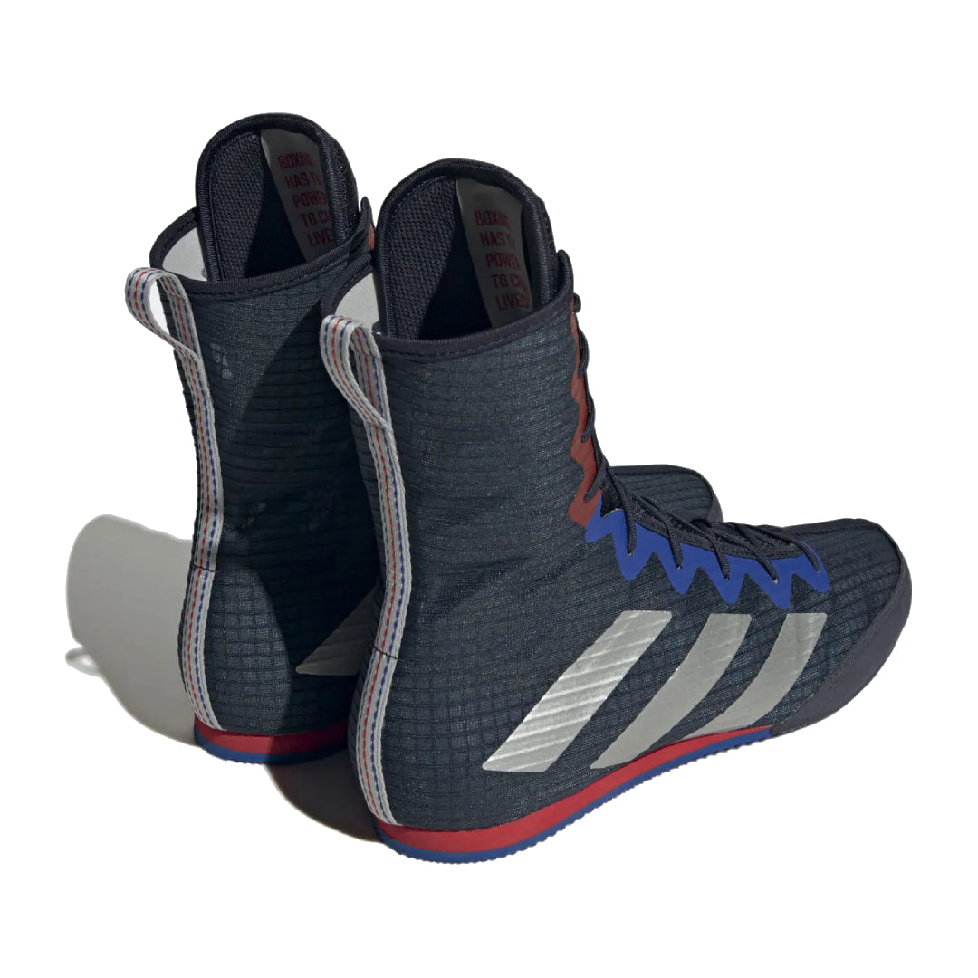 Adidas scarpe da boxe HOG 4, blu scuro-rosso 