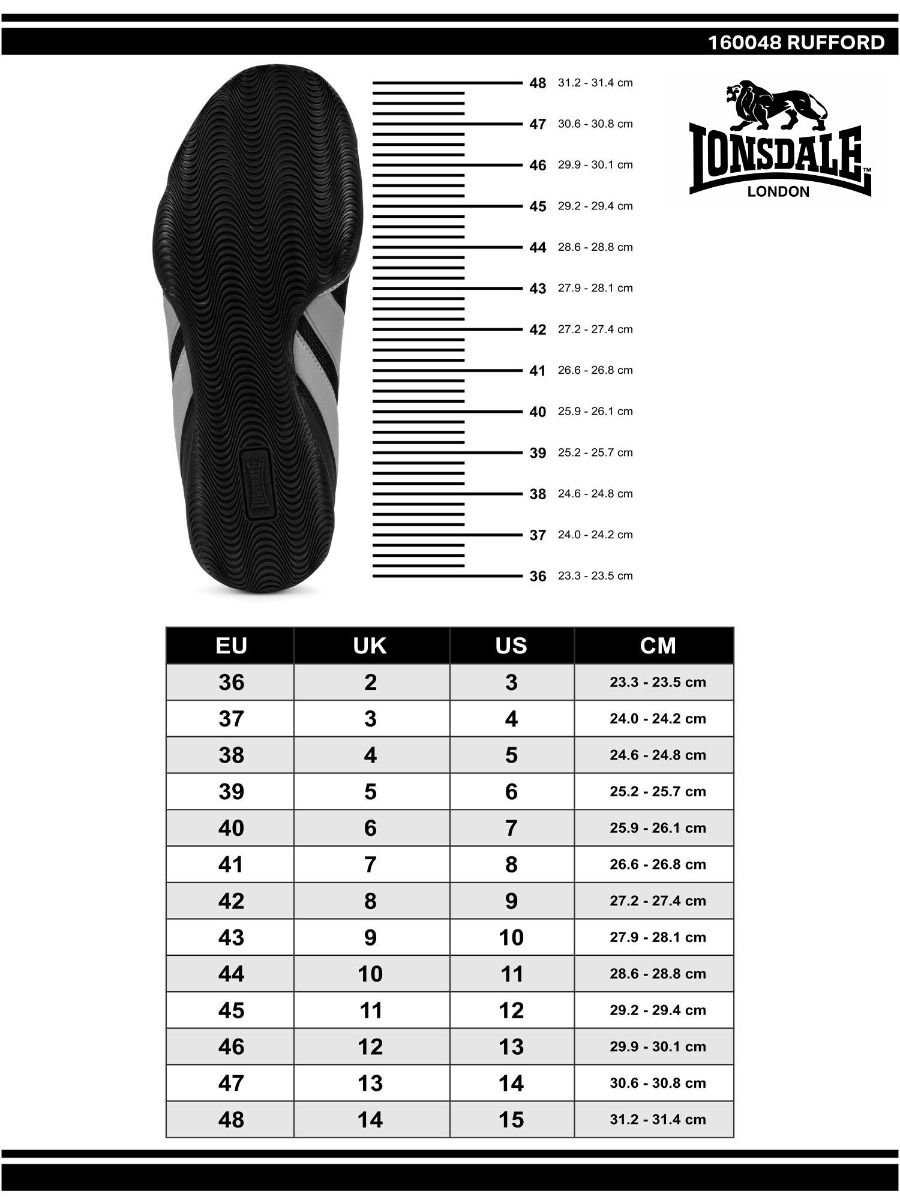 Scarpe da boxe Lonsdale Rufford, nero rosse