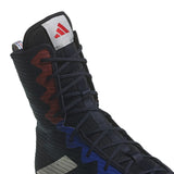 Adidas scarpe da boxe HOG 4, blu scuro-rosso 