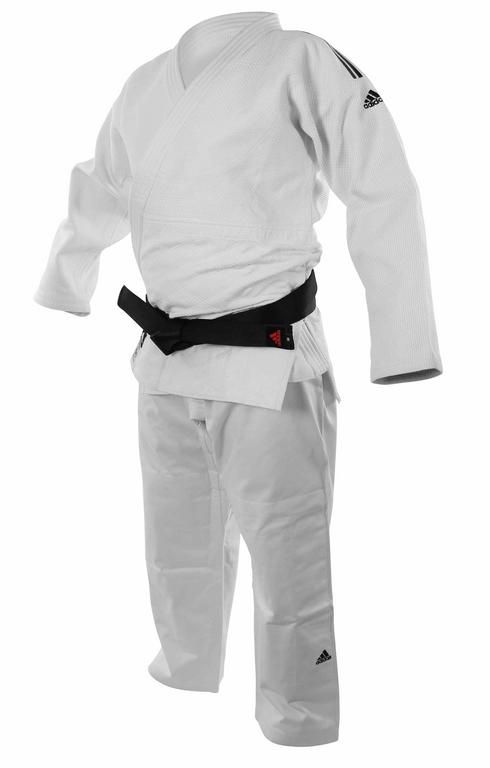 Adidas JU kimono Champion II IJF Slim fit 690g, bianco