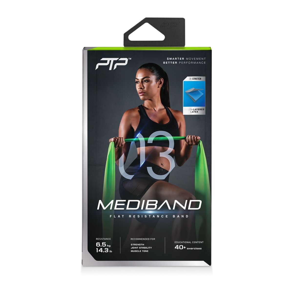 PTP fascia elastica Mediband media, verde