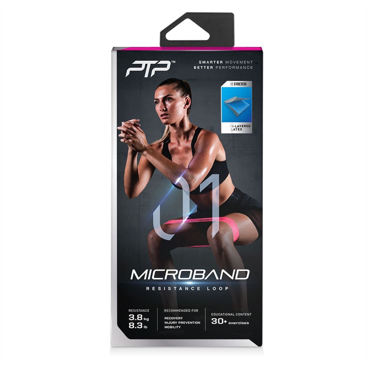 PTP odporová guma Microband ultralight, ružová
