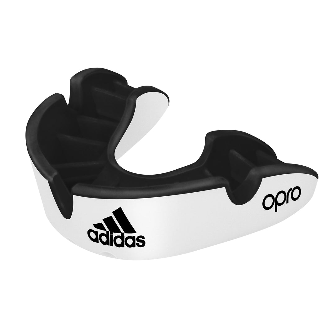 Προστατευτικό στόματος Adidas Opro Silver Junior 4ης γενιάς, λευκό