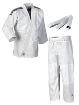 Adidas JU kimono con bande nere Club 350g, bianco