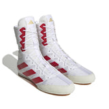 Adidas scarpe da boxe HOG 4, bianco-rosso 