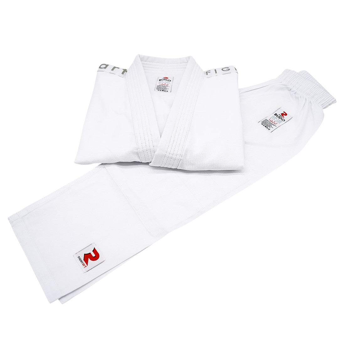 Kimono da arti marziali Fight Art KA con cintura Budo 345g, bianco