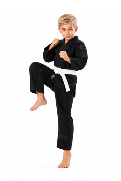 Katsudo Kio παιδικό Jiu Jitsu κιμονό 280g, μαύρο