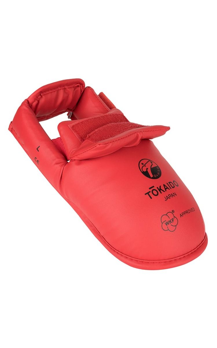 Tokaido protezioni per collo del piede WKF, rosse