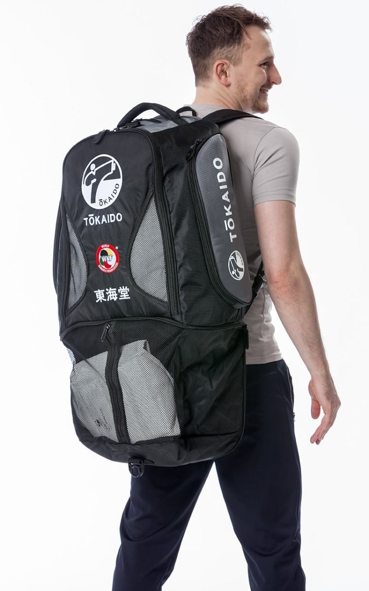 Borsa sportiva Tokaido, nero-grigia
