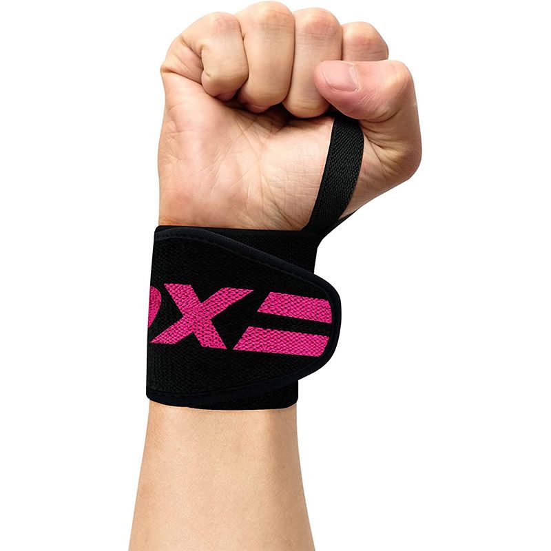RDX Fasce da polso professionali per palestra, rosa