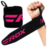 RDX Fasce da polso professionali per palestra, rosa