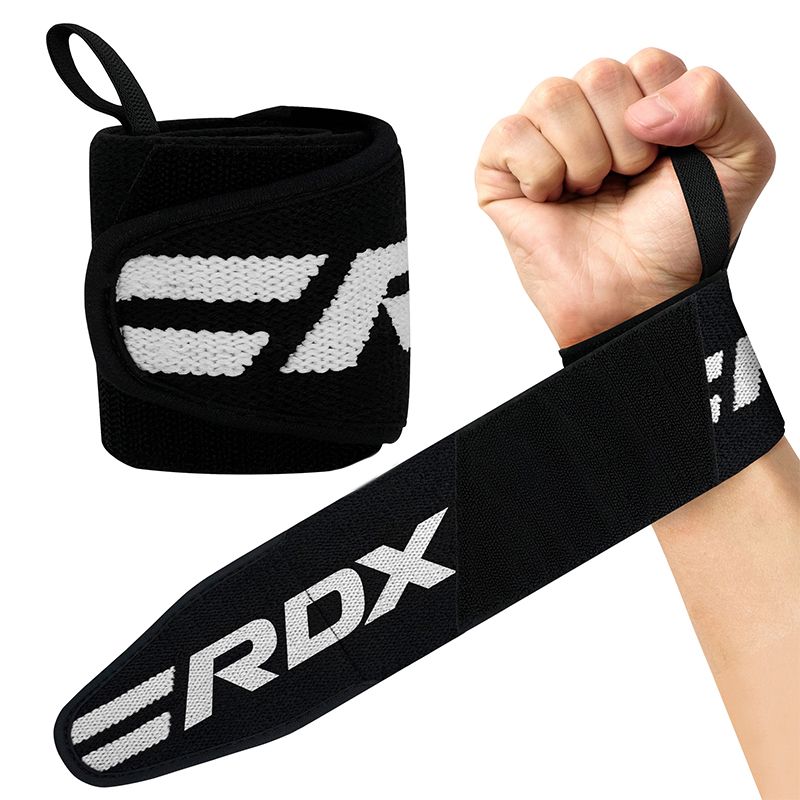 RDX Fasce da polso professionali per palestra, nere