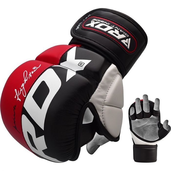 RDX MMA sparringové rukavice T6, červeno-čierne