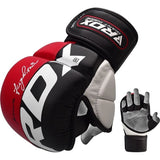 RDX MMA sparringové rukavice T6, červeno-čierne