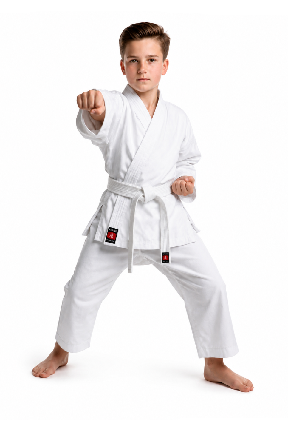 Katsudo otroški judo kimono Rei 350g, belo