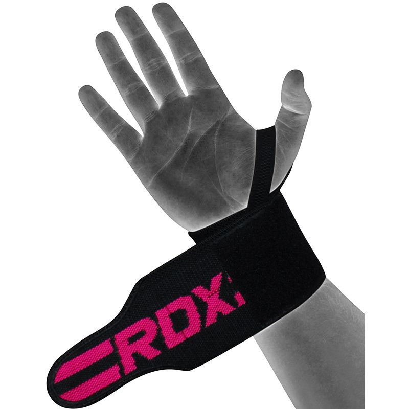 RDX Fasce da polso professionali per palestra, rosa